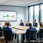 Home 20 즉흥 스피치에서의 목표 청중 설정 - A diverse group of Polish business professionals in a modern conference room, dressed in formal busi...